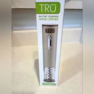 TRU Battery Powered Wine Opener - Silver